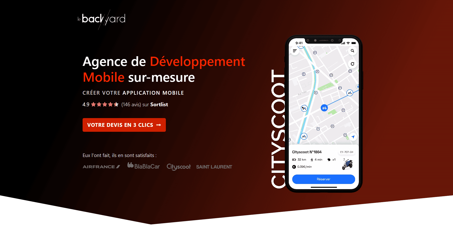 Le Backyard service landing page with conversion-focused messaging