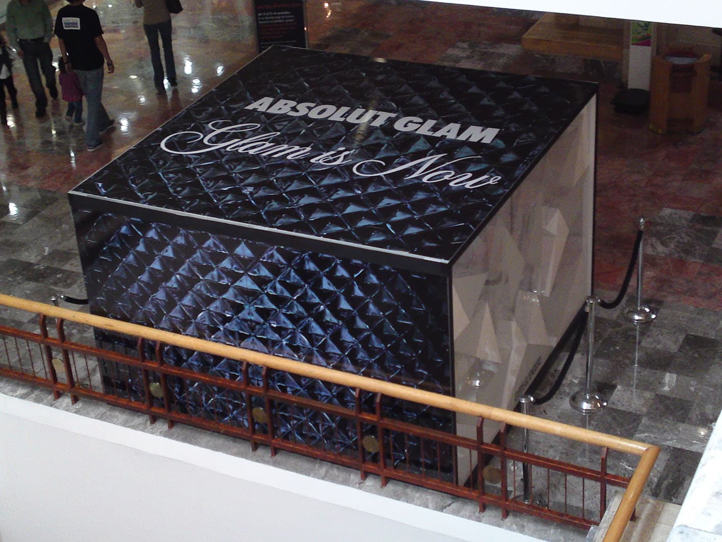 Overhead view of the Absolut Glam environment