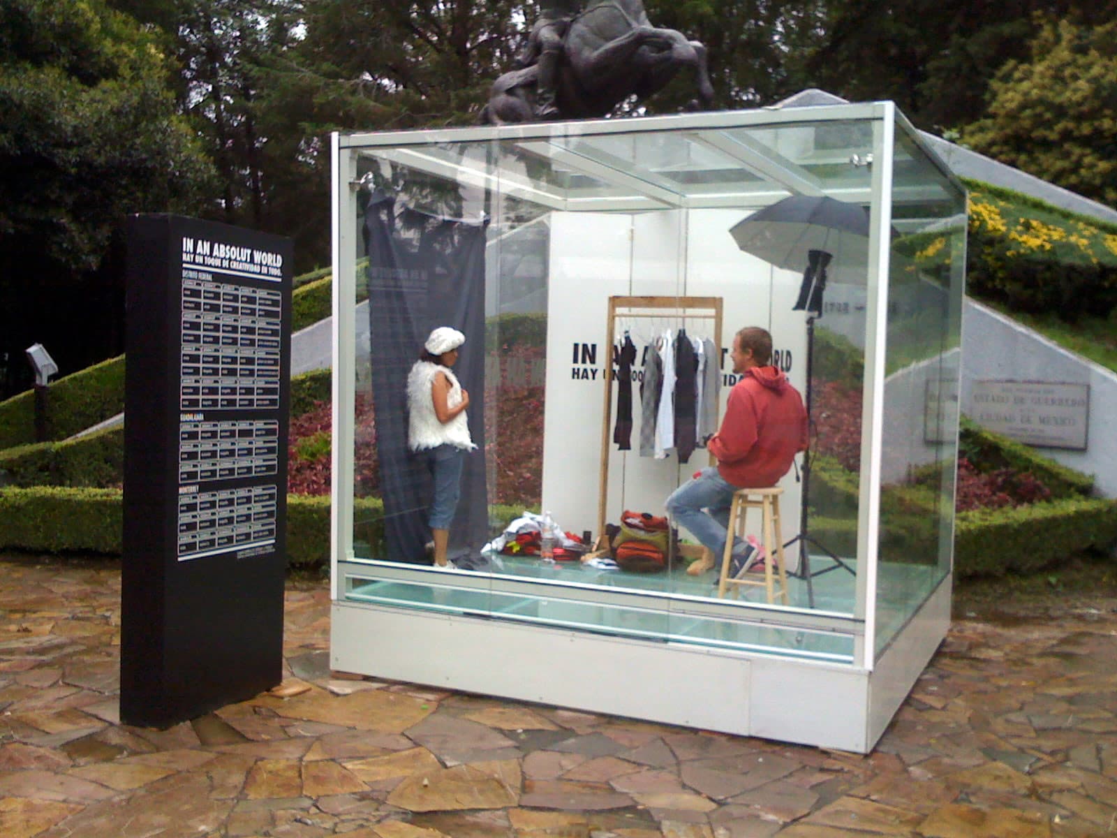 Absolut World activation installed in a public space