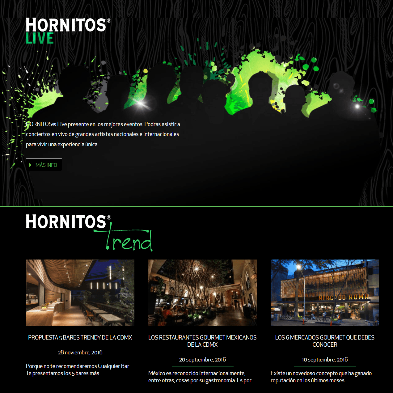 Archived Hornitos Live editorial content