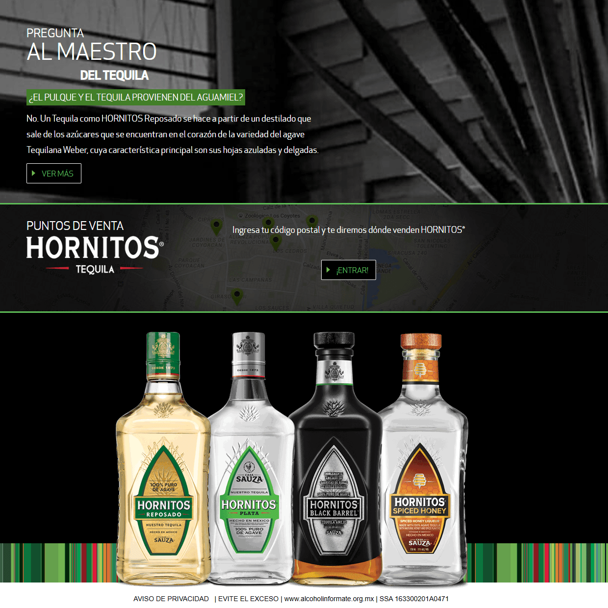 Archived Hornitos product education and store discovery