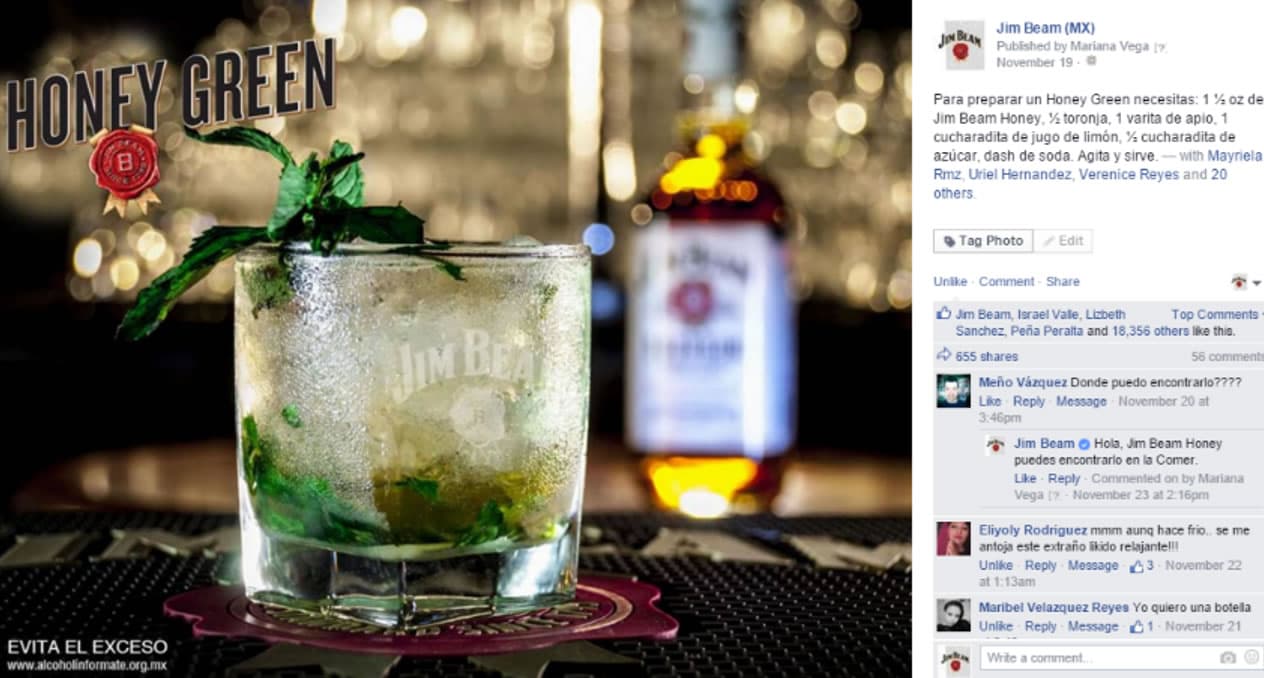 Archived Jim Beam product-led social content